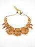 Premium Gold Plated Broad Heavy Laxmi Necklace set 7195N - Griiham