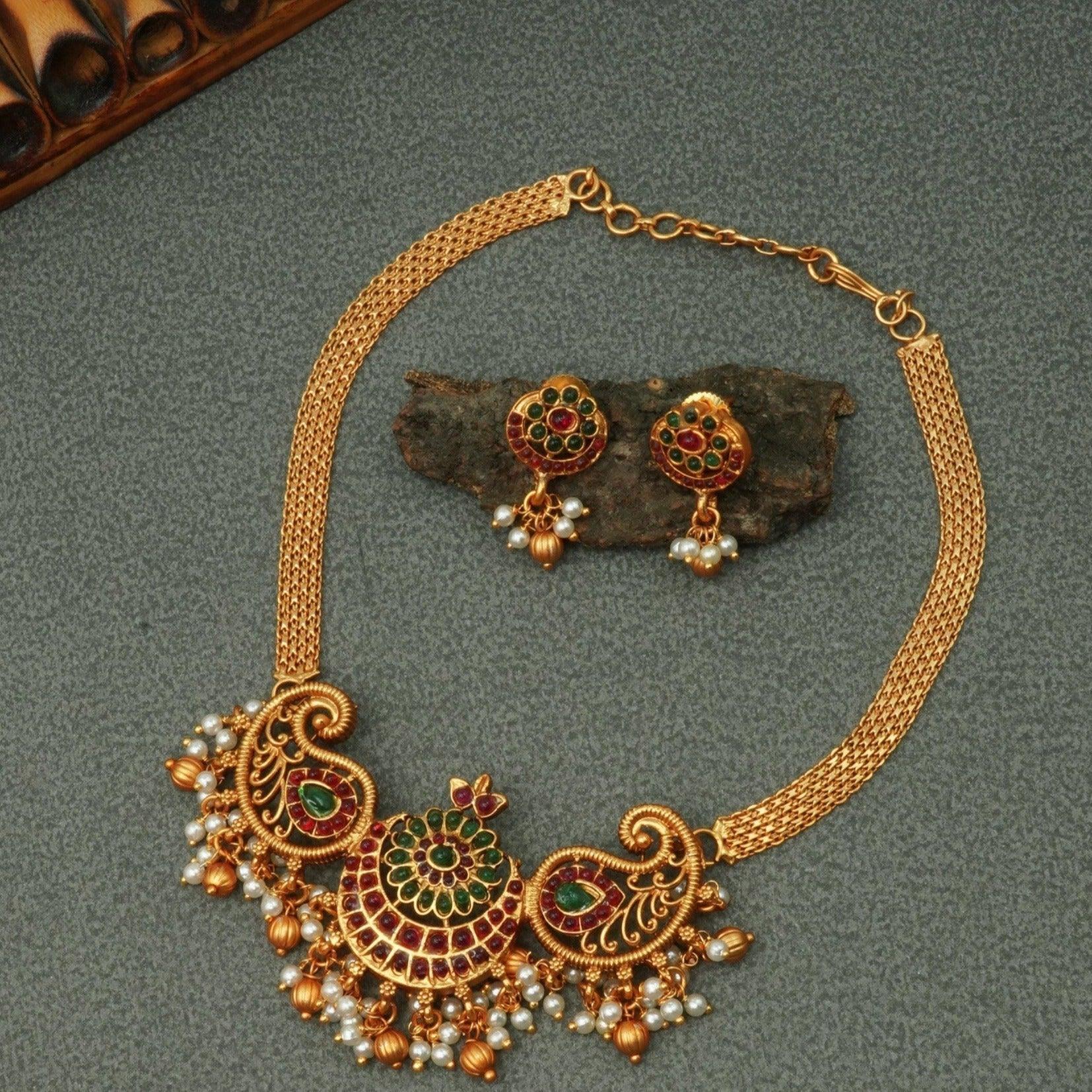 Premium Gold Plated Choker Set 8732N - Griiham