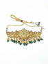 Premium Gold Plated Elegant Short Chic Laxmi Necklace set 10422N - Griiham