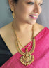 Premium Gold Plated Grand Long Laxmi Necklace Set - Griiham