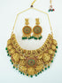 Premium Gold Plated Heavy Laxmi Choker Necklace set for Special Occasions 9638N - Griiham