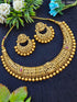 Premium Gold Plated Short Exclusive Laxmi Necklace Set