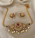 Premium Gold Plated colored Ruby choker Necklace set 9529N - Griiham