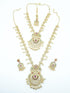 Premium Gold Polish CZ Kemp Studded Necklace Combo (Long+short) with Tikka Bridal Wear 7062N - Griiham