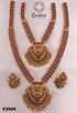 Premium Gold Polish Classic Necklace Set combo (Long+short) in diff colours 9206N - Griiham