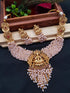 Premium Gold plated Laxmi with colored beads Short Necklace Set 8183N-Necklace Set-Kanakam-Maroon beads-Griiham