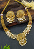 Premium Gold plated Pearl Laxmi Necklace Set - Griiham
