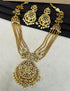 Premium Gold plated Zercon CZ stone Necklace Set 23100N - Griiham