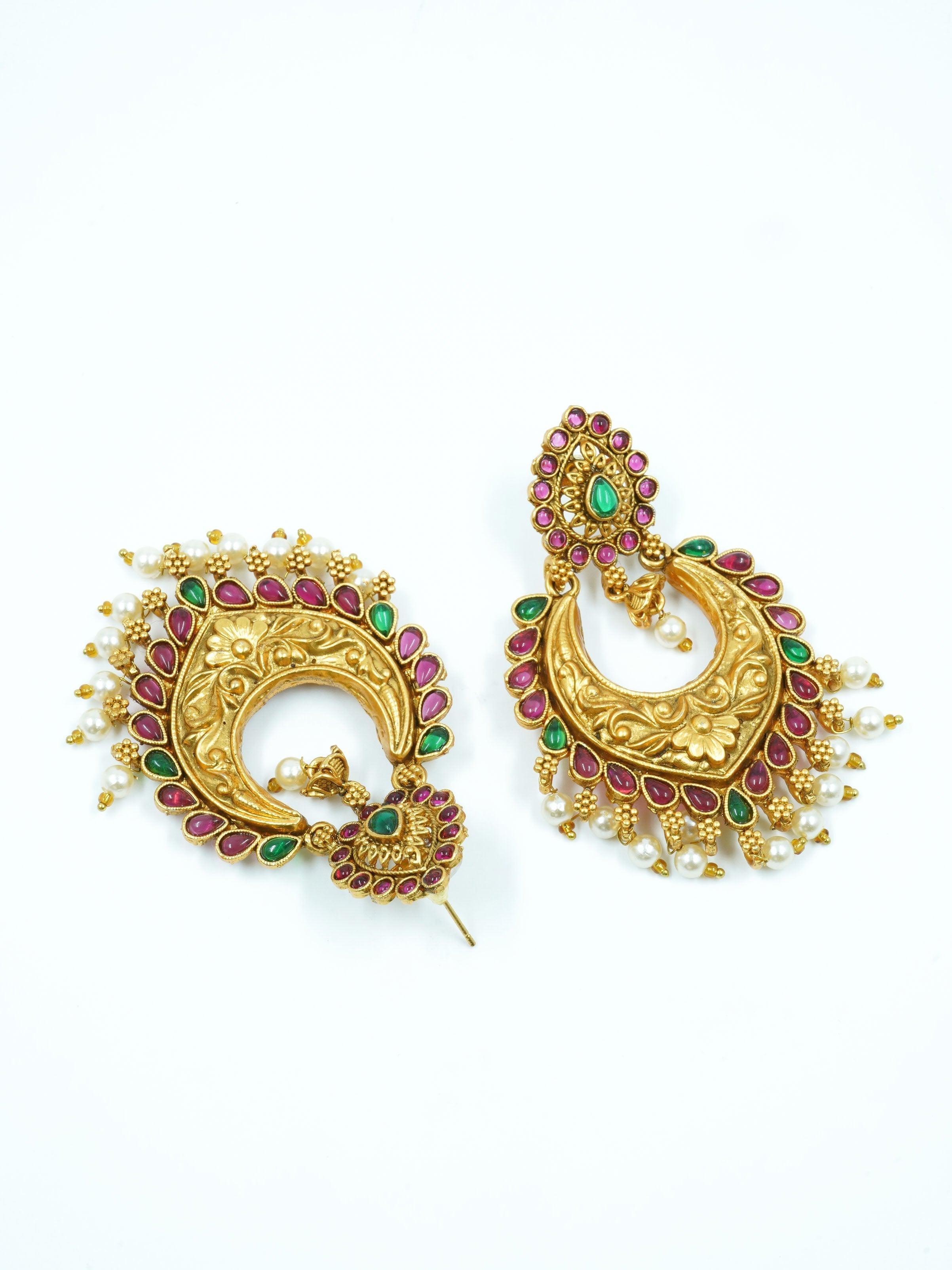 Premium High Gold Plated Earring/ Jhumka 12081N - Griiham