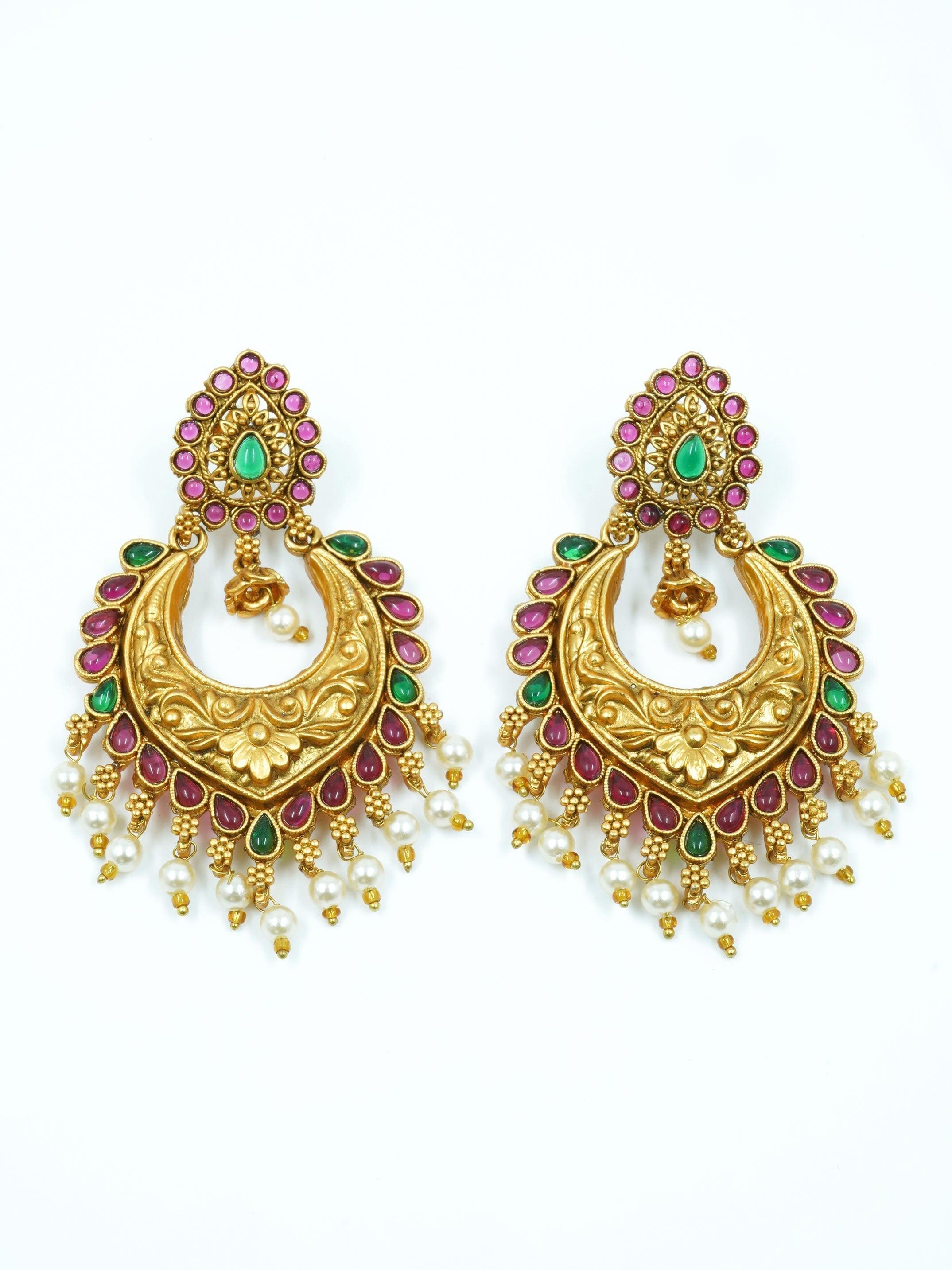 Premium High Gold Plated Earring/ Jhumka 12081N - Griiham