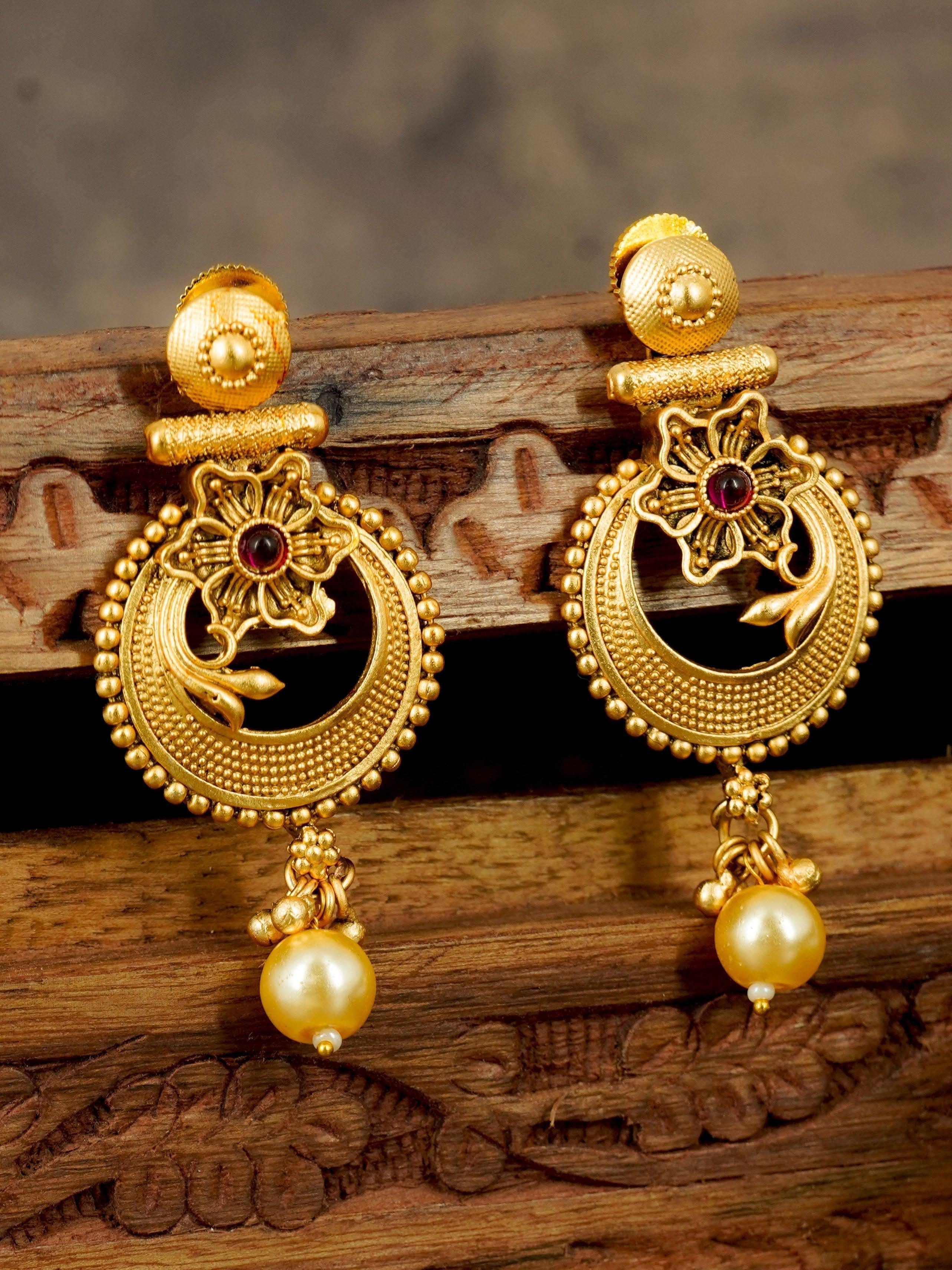 Premium High Gold Plated Earring/ Jhumka 12170N - Griiham