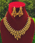 Premium Matt Gold finish Koorgi necklace set NBK07-750-4512N