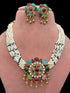 Premium Navartna stones multicolor Necklace set