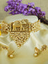 Premium Rajwadi Gold Finish Grand Necklace Choker Set with Pearls 11973N - Griiham