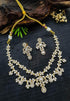 Premium Sayara Collection Elegant 2 layer gold finish CZ Necklace Set 22160N - Griiham