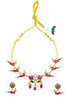 Premium Sayara Collection Elegant Peacock Kemp Necklace Set - Griiham