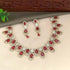 Premium Sayara Collection Elegant Ruby & CZ Necklace Set - Griiham