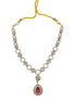 Premium Sayara Collection Elegant Ruby & CZ Necklace Set - Griiham