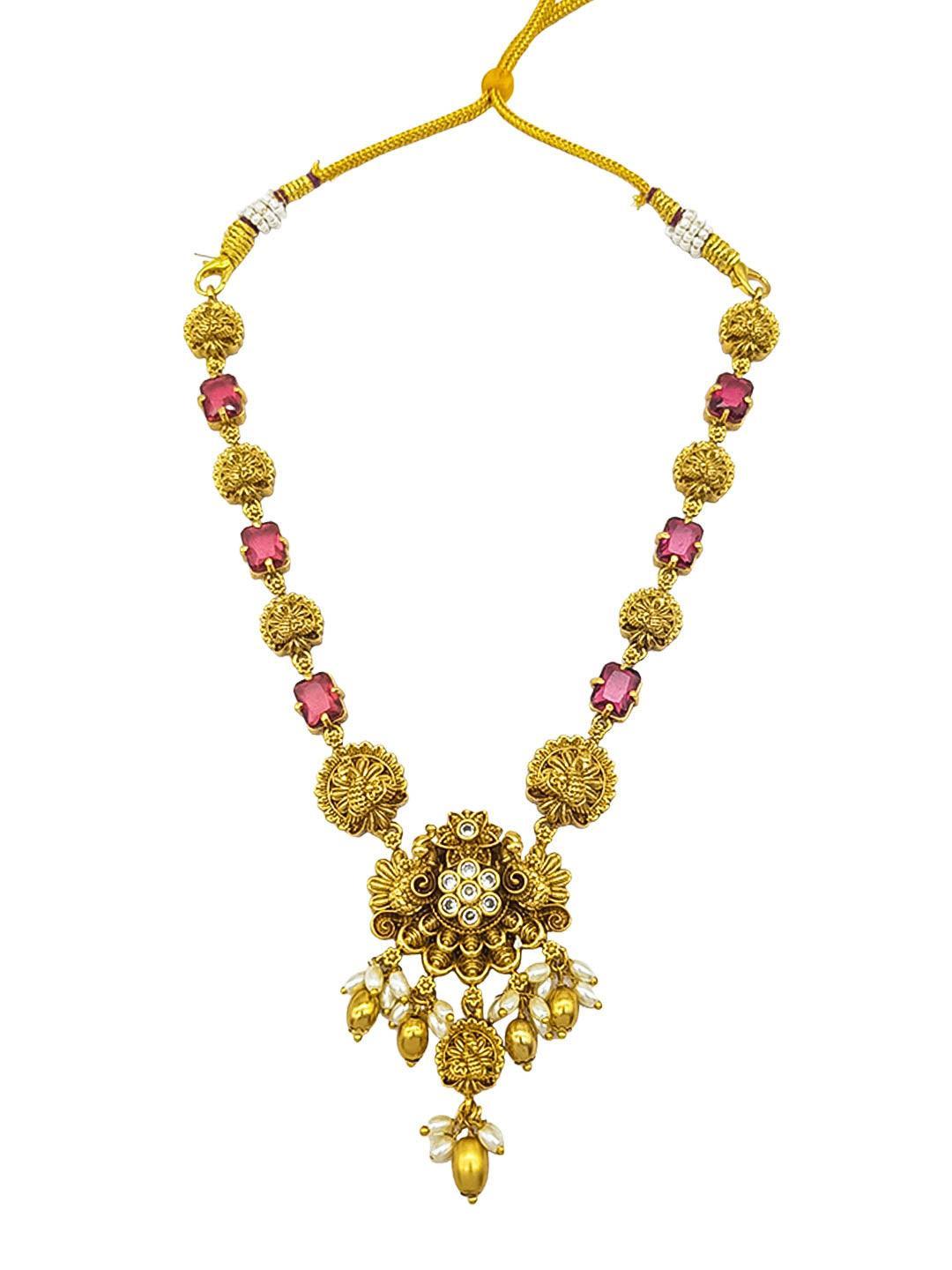 Premium Sayara Collection Exclusive Necklace Set with Rice pearls - Griiham