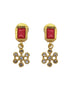 Premium Sayara Collection gold polish Navaratna Necklace Set - Griiham