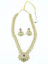 Premium collection Real kempu and emerald necklace set 12753N - Griiham