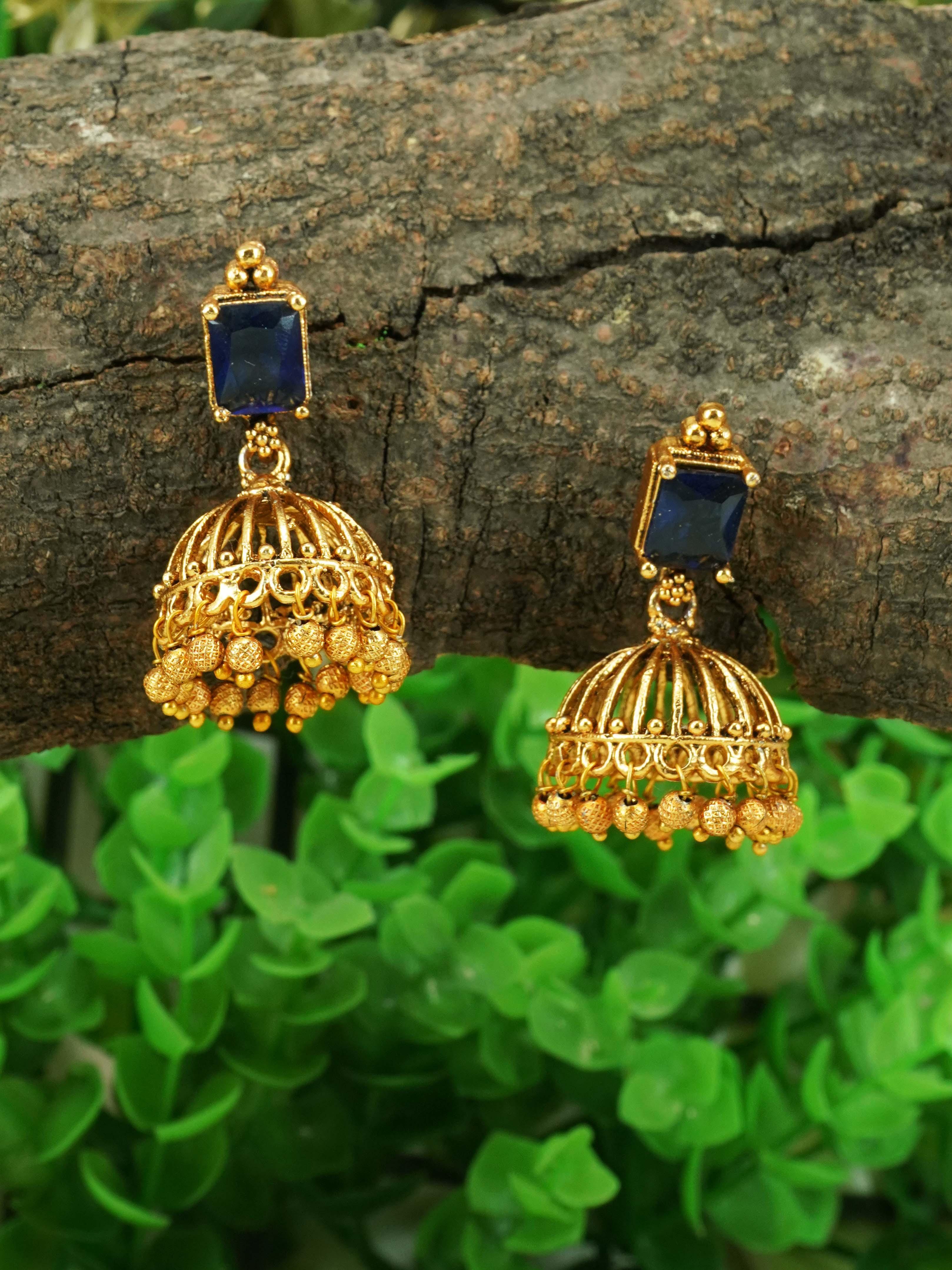 Premium gold Plated High quality zercon stones Jumkas 7650N - Griiham