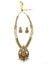 Premium gold finish Designer Long Hara Necklace Set with AD Stones - Griiham