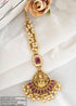 Premium gold plated guaranteed designer Handcrafted Maang Tikka with kempu stones 9522N - Griiham