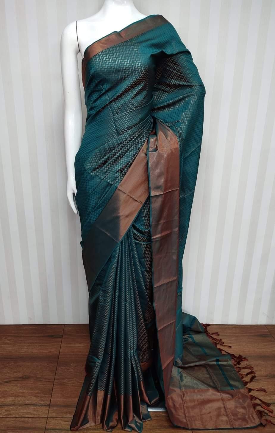 Pure Soft lichi banarasi KATAN SAREE 13081N - Griiham