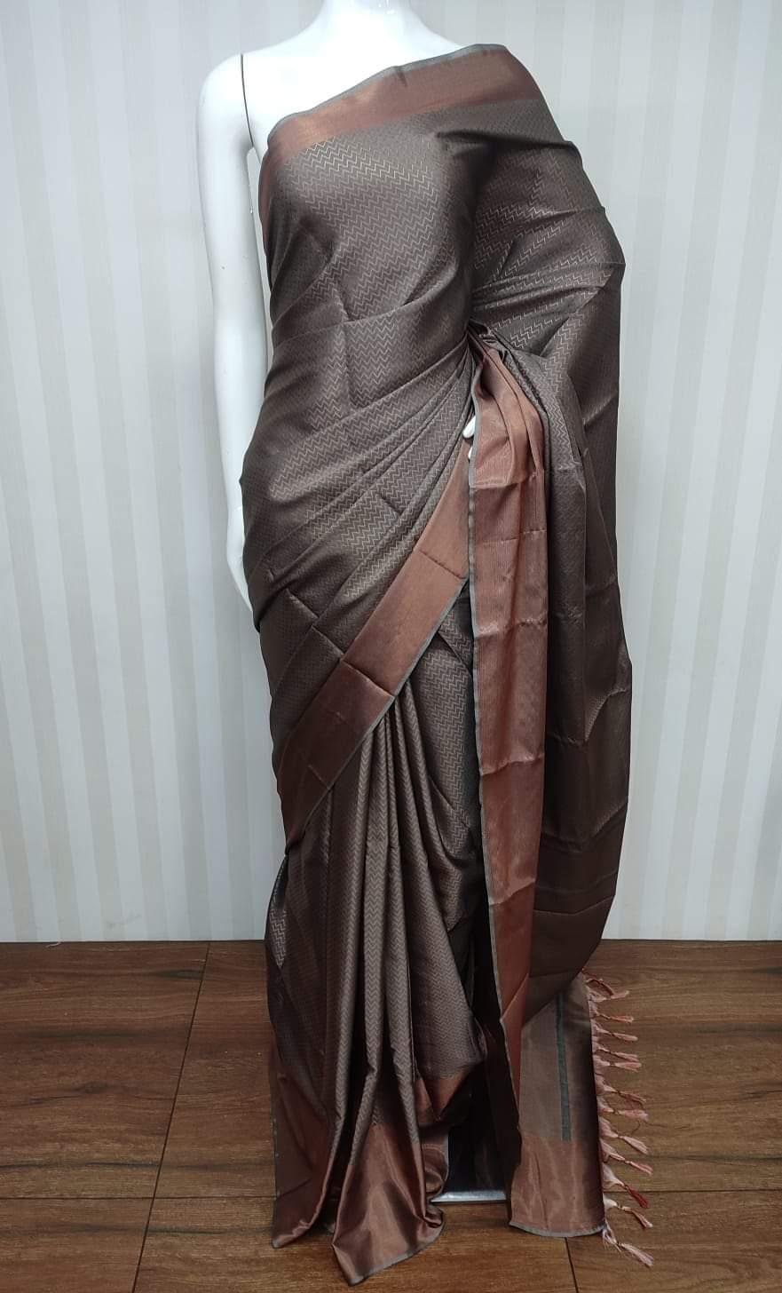 Pure Soft lichi banarasi KATAN SAREE 13081N - Griiham