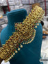 Real unpolished stones Laxmi ruby/emerald in gold antique finish Vadanam/Vodiannam/waistbelt 11262N - Griiham