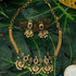 Ruby emerald Necklace with pearl beads hanging Exclusive Designer Necklace 10105N - Griiham