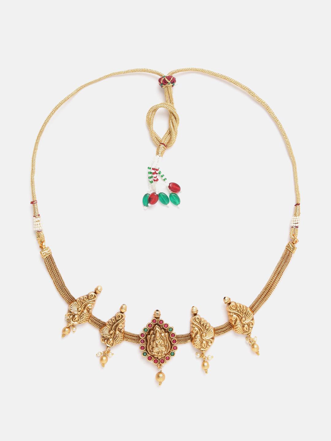 Ruby emerald studded choker Short Necklac - Griiham