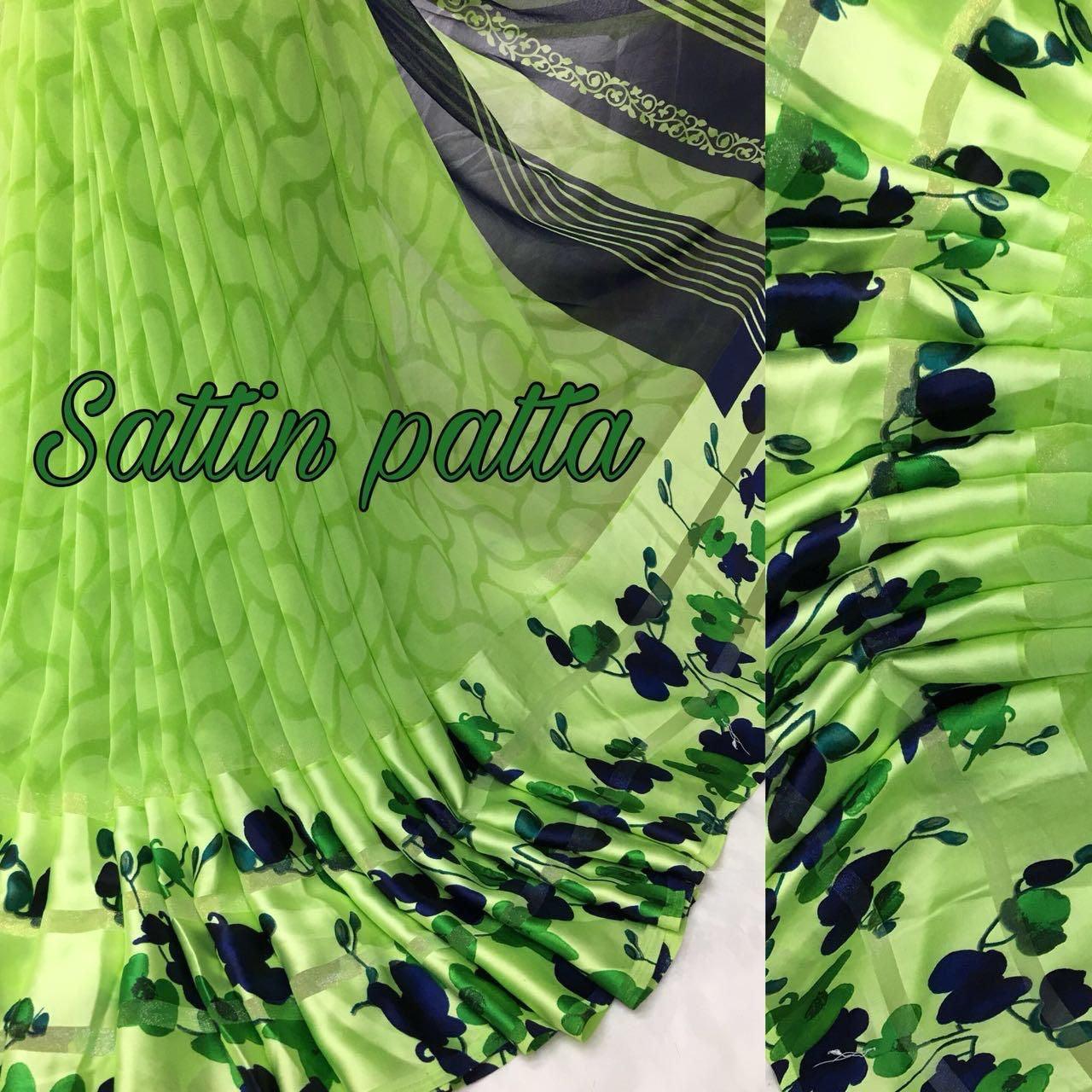 Satin patta soft saree bandhni printed 13145N - Griiham