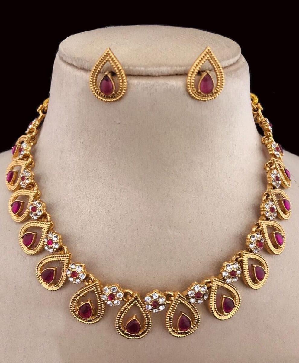 Sayara Collection Elegant CZ Necklace Set - Griiham