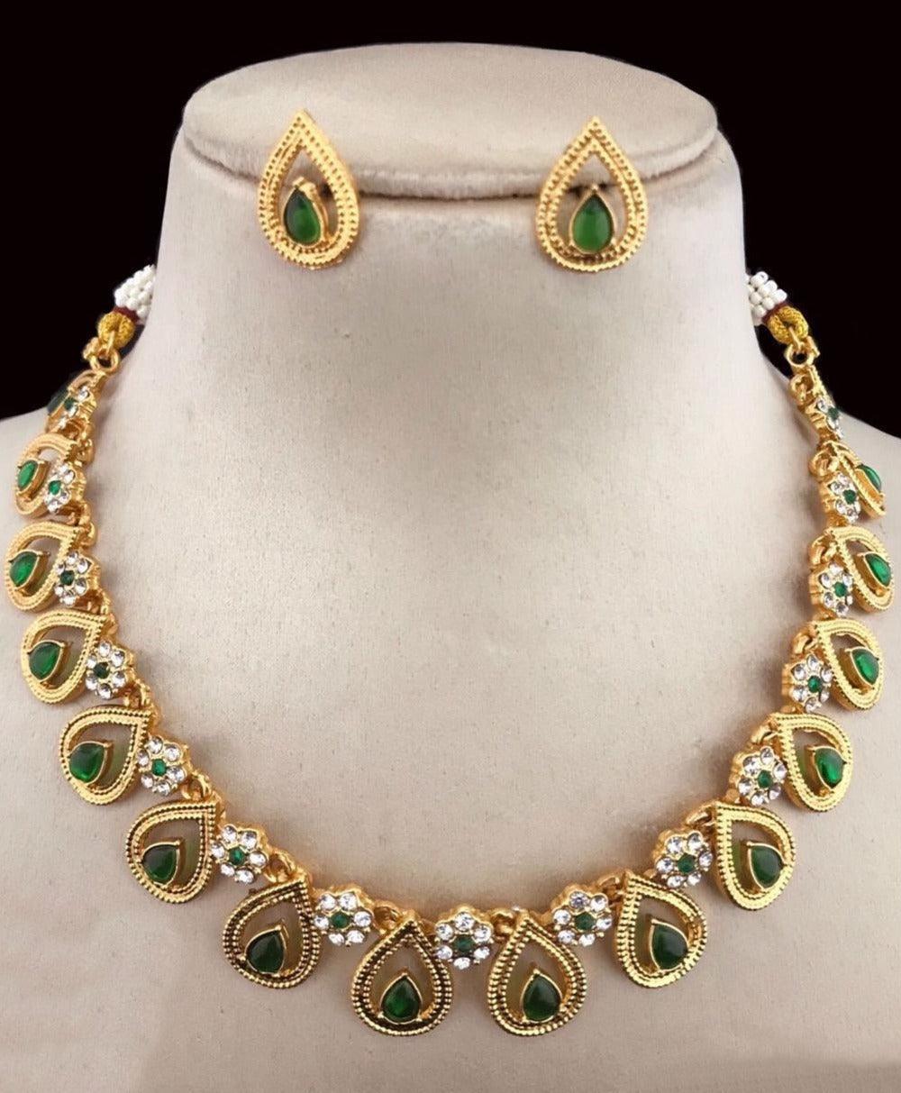 Sayara Collection Elegant CZ Necklace Set - Griiham