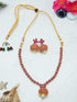 Sayara Collection Red Color stone Party Wear Necklace Set 8777N - Griiham