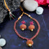 Sayara Collection Red Color stone Party Wear Necklace Set 8777N - Griiham