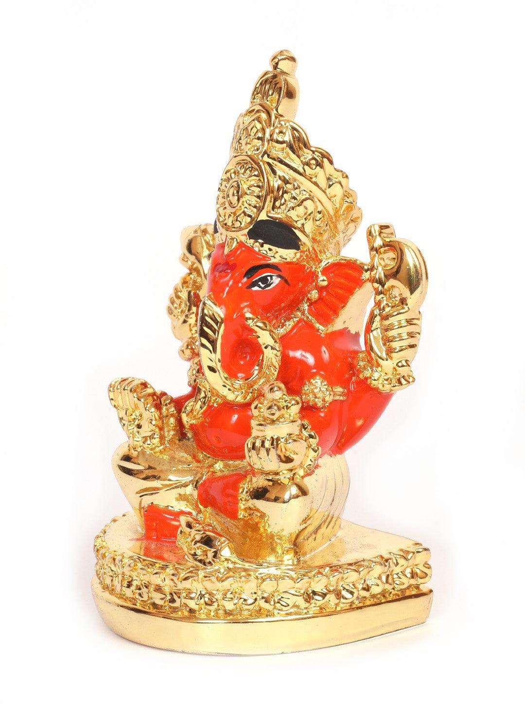 Sidhivinayak Gold Plated Ganesh Marble idol 3inches Height - Griiham