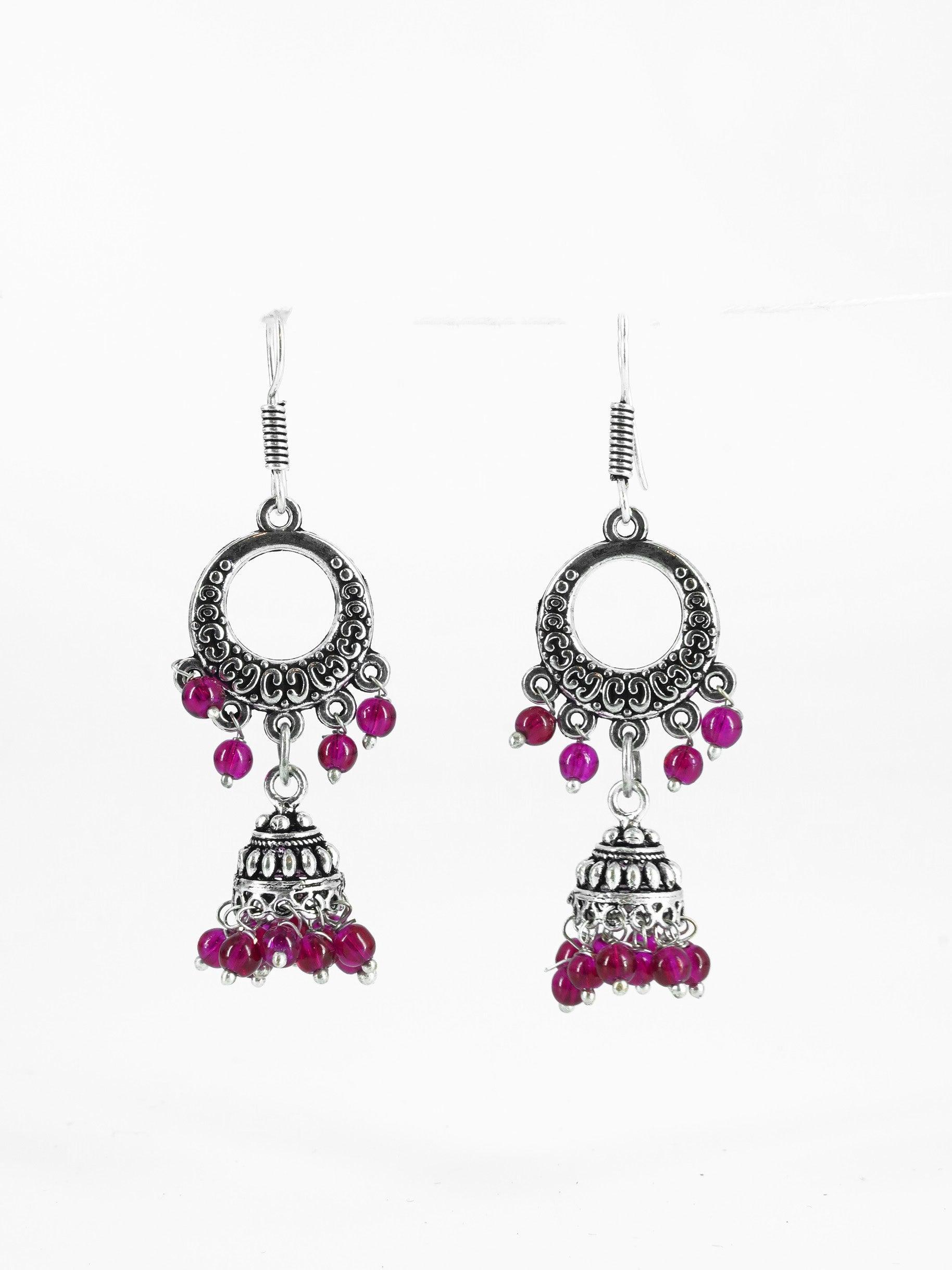 Silver Oxidised Exclusive Cute designs Jhumkis / Earrings 9780N - Griiham