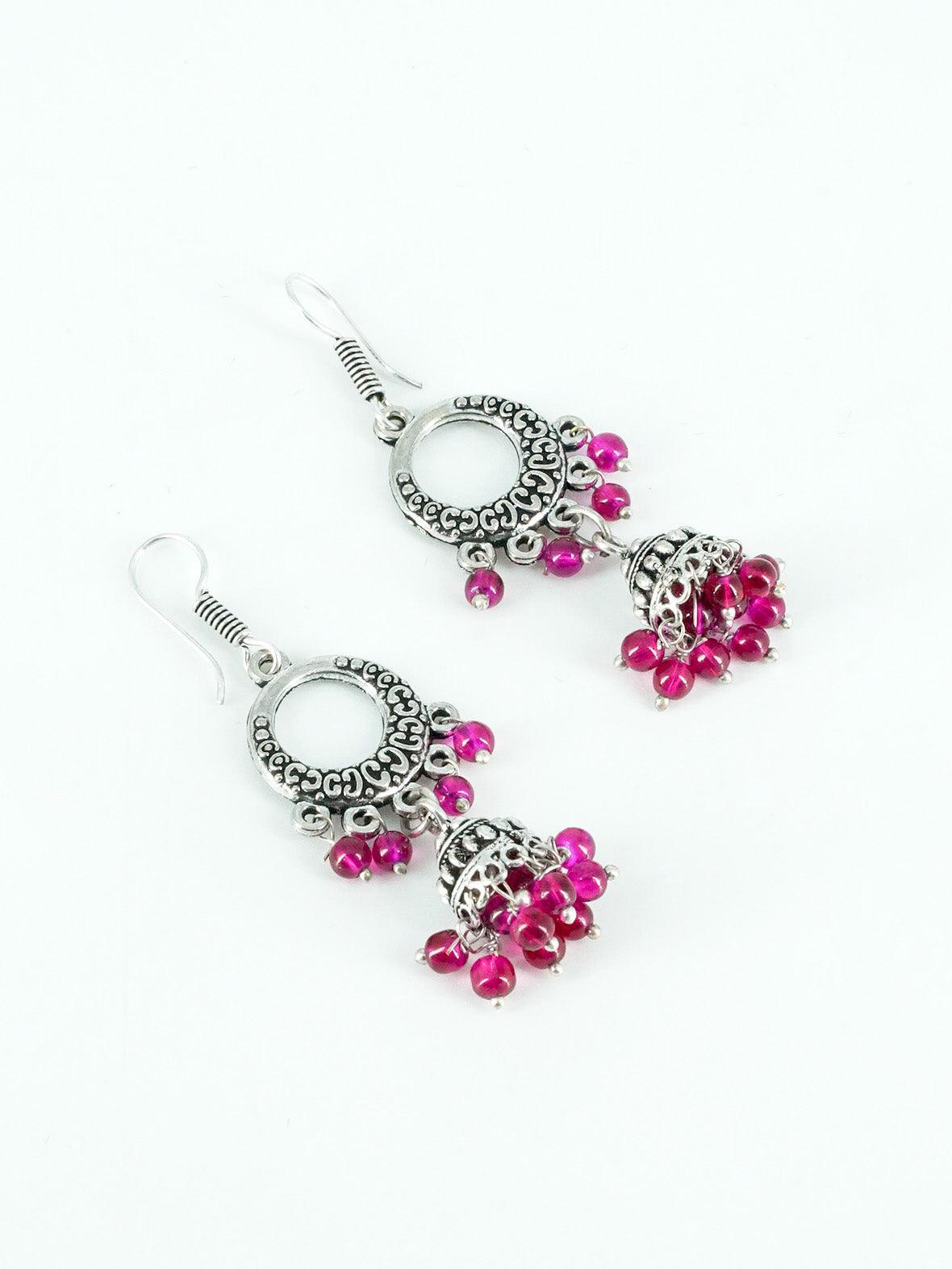 Silver Oxidised Exclusive Cute designs Jhumkis / Earrings 9780N - Griiham