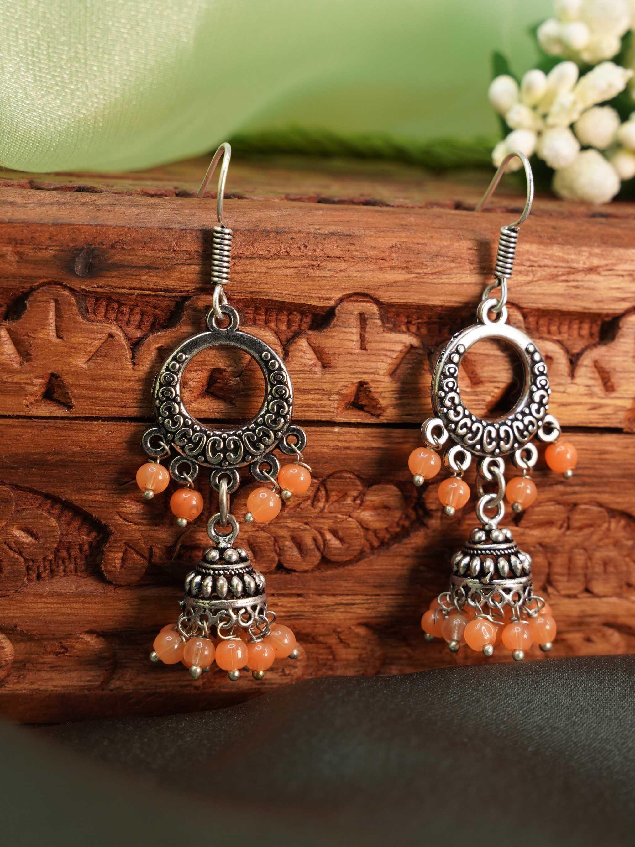 Silver Oxidised Exclusive Cute designs Jhumkis / Earrings 9780N - Griiham