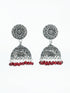 Silver Oxidised Exclusive Design Jhumkis / Earrings with different color options 9746N - Griiham