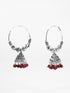 Silver Oxidised Exclusive Design Jhumkis / Earrings with different color options 9757N - Griiham