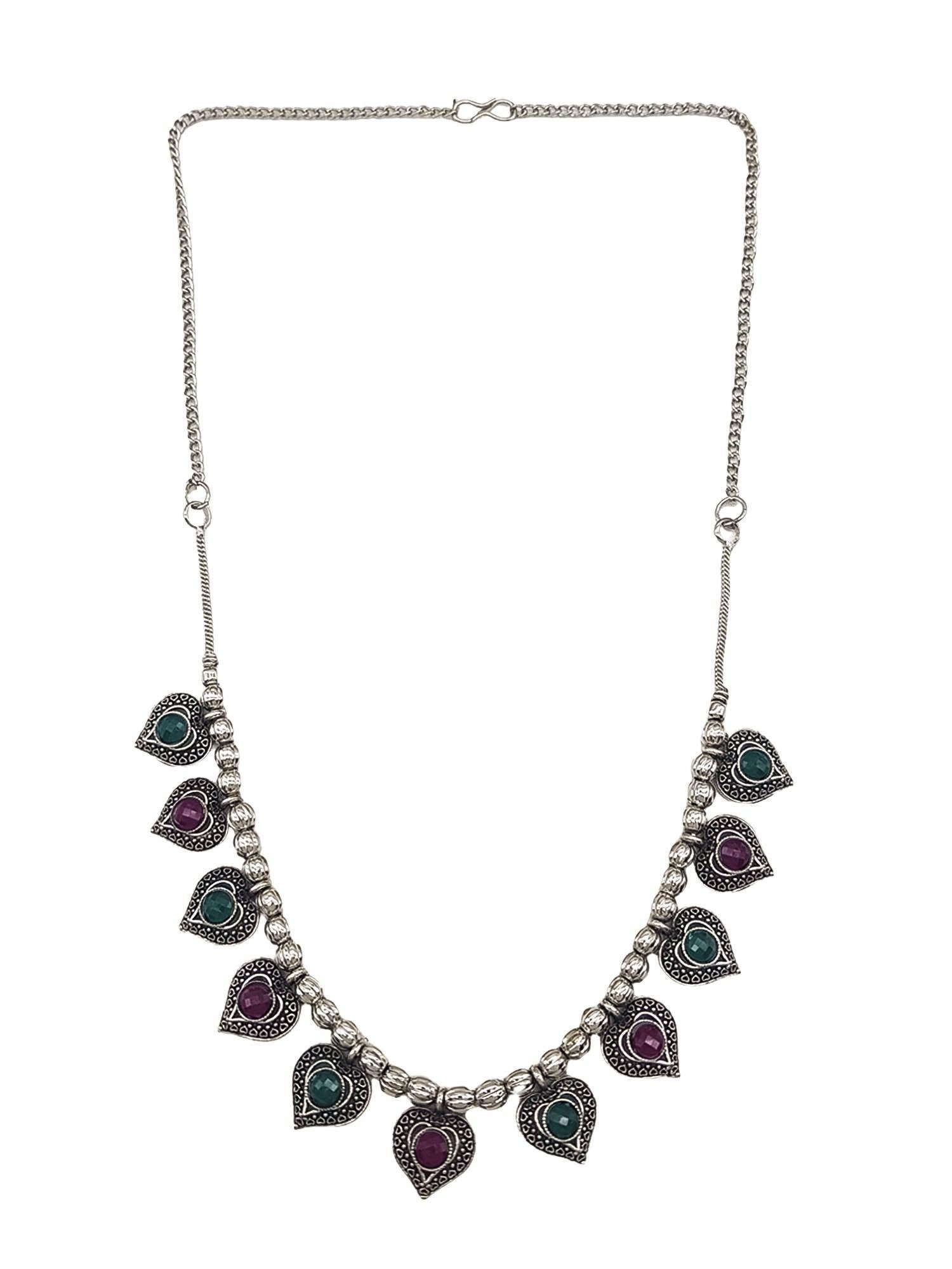 Silver Oxidised Exclusive Designer Necklace / Chain - Griiham