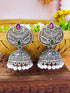 Silver Plated oxidised Earrings Jhumka