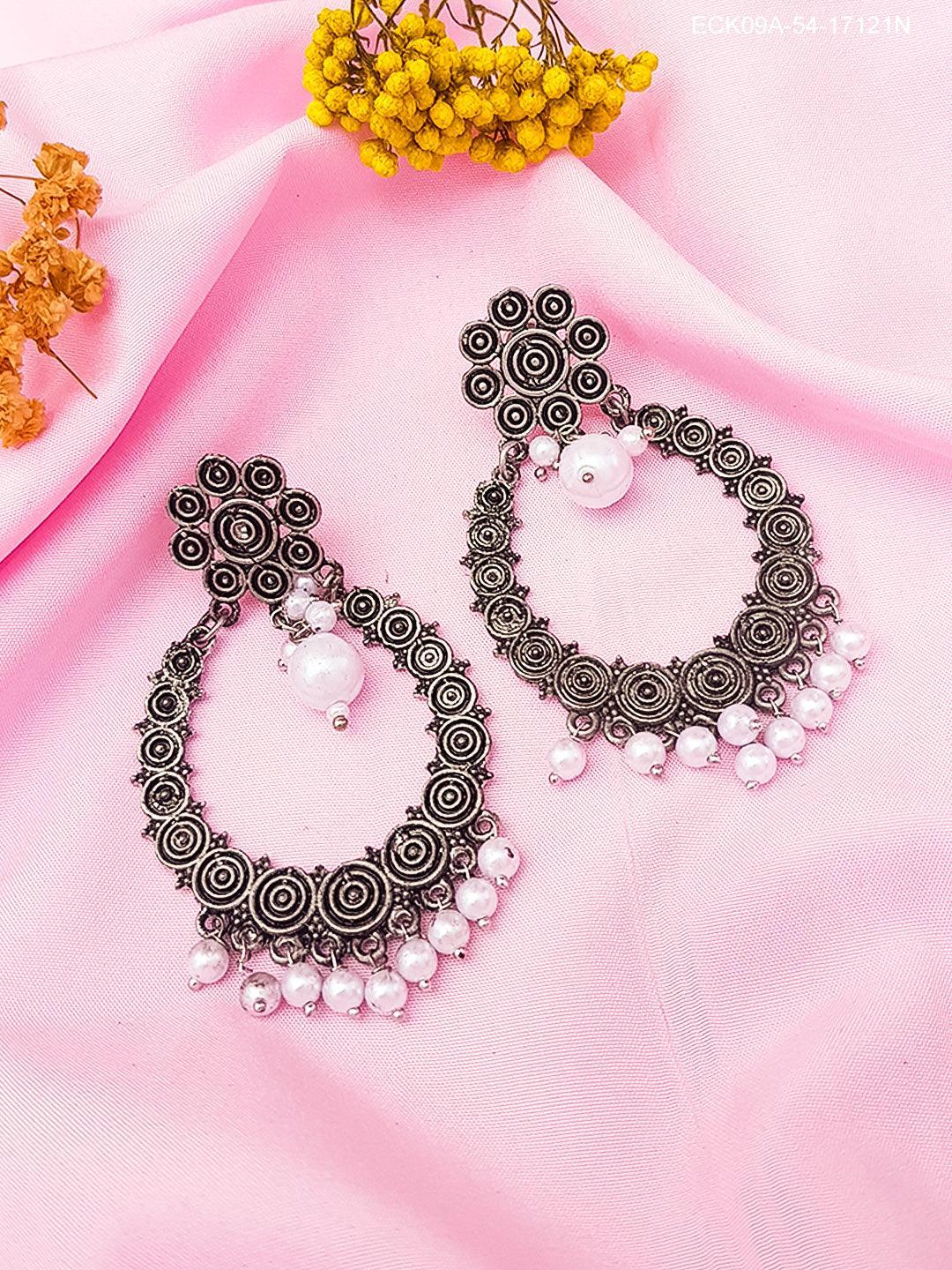 Silver Plated oxidised Earrings Jhumka