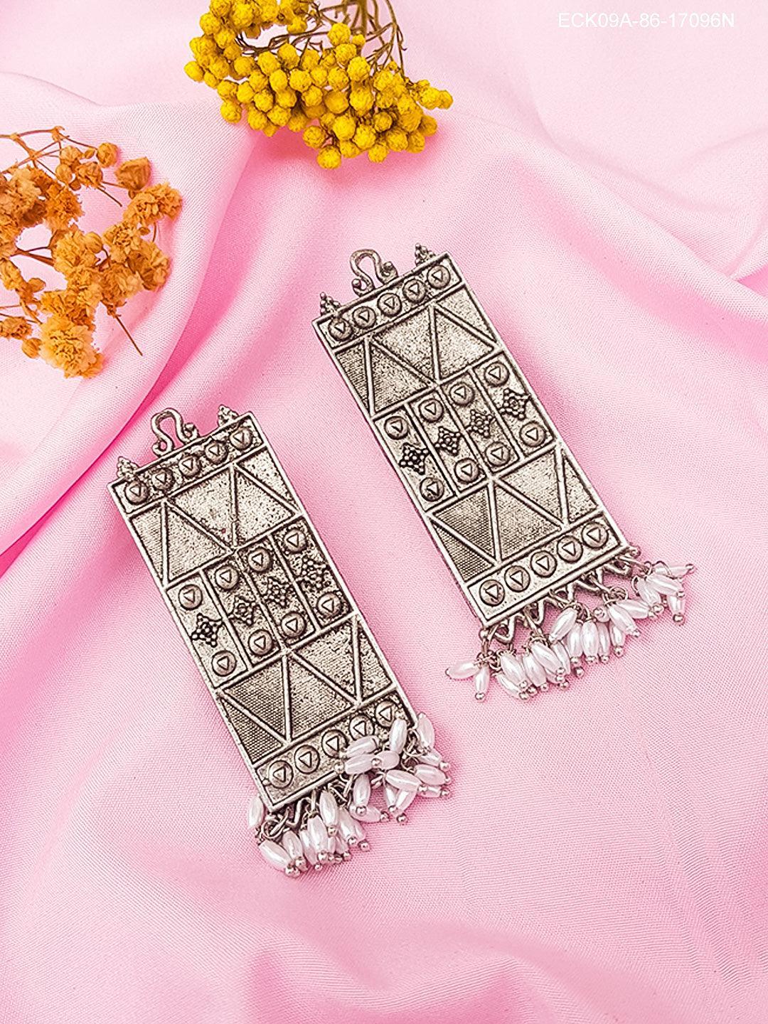 Silver Plated oxidised Earrings Jhumka