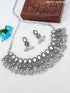 Silver Plated oxidised designer Necklace Set for Special Occasion 9813N - Griiham