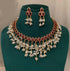 Antique Gold Plated Rice Pearl Necklace Set